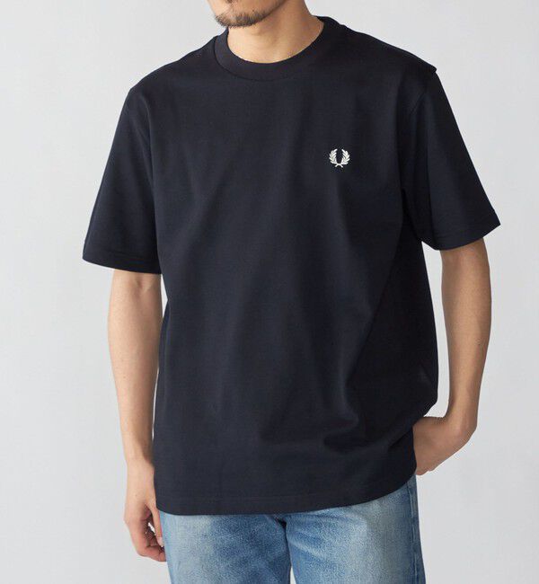 SHIPS「【SHIPS別注】FRED PERRY: ワンポイントロゴ ピケ Tシャツ 26SS」|Tシャツ・カットソー|ネイビー