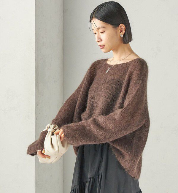 SHIPS for women「〈手洗い可能〉キッド モヘヤ 畦 プルオーバー」|ニット・セーター|
