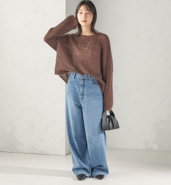 SHIPS for women「〈手洗い可能〉キッド モヘヤ 畦 プルオーバー」|ニット・セーター|