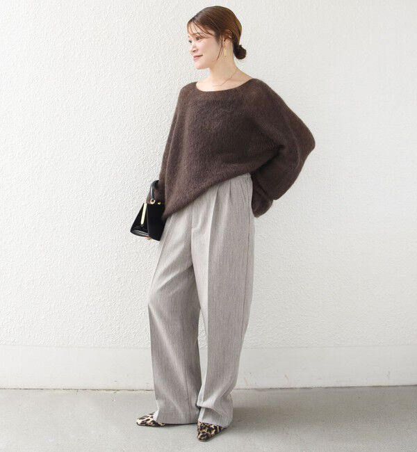SHIPS for women「〈手洗い可能〉キッド モヘヤ 畦 プルオーバー」|ニット・セーター|