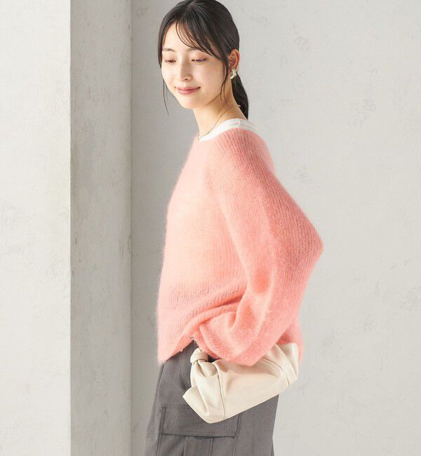 SHIPS for women「〈手洗い可能〉キッド モヘヤ 畦 プルオーバー」|ニット・セーター|
