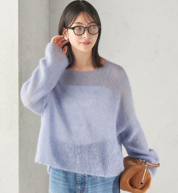 SHIPS for women「〈手洗い可能〉キッド モヘヤ 畦 プルオーバー」|ニット・セーター|