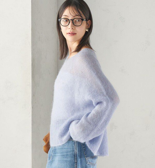SHIPS for women「〈手洗い可能〉キッド モヘヤ 畦 プルオーバー」|ニット・セーター|