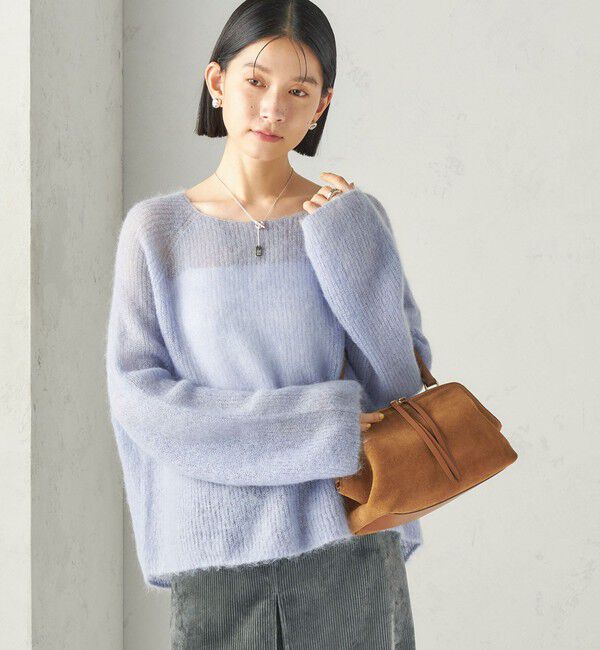 SHIPS for women「〈手洗い可能〉キッド モヘヤ 畦 プルオーバー」|ニット・セーター|