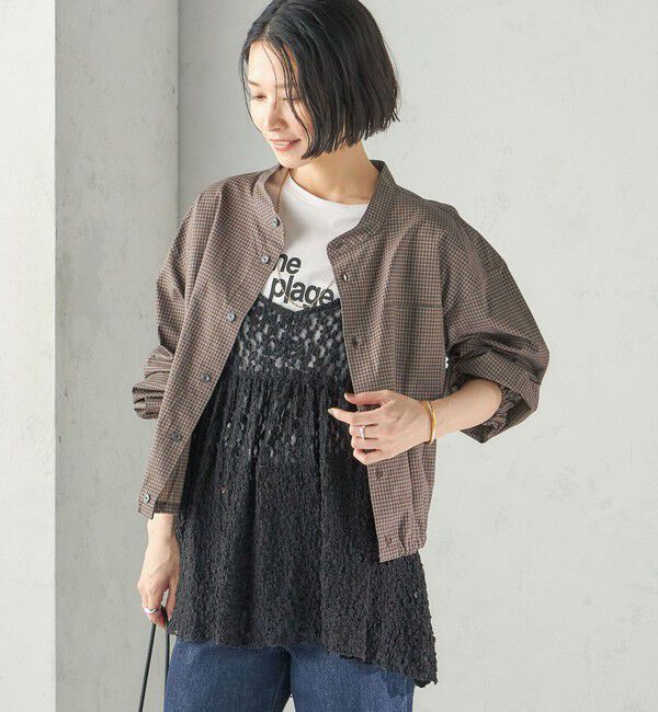 SHIPS for women「〈手洗い可能〉シュリンク レース キャミソール」|キャミソール|