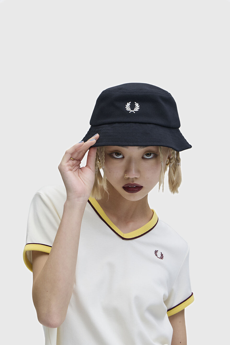 FRED PERRY 「FRED PERRY／Pique Bucket Hat／ピケバケットハット」|ハット|