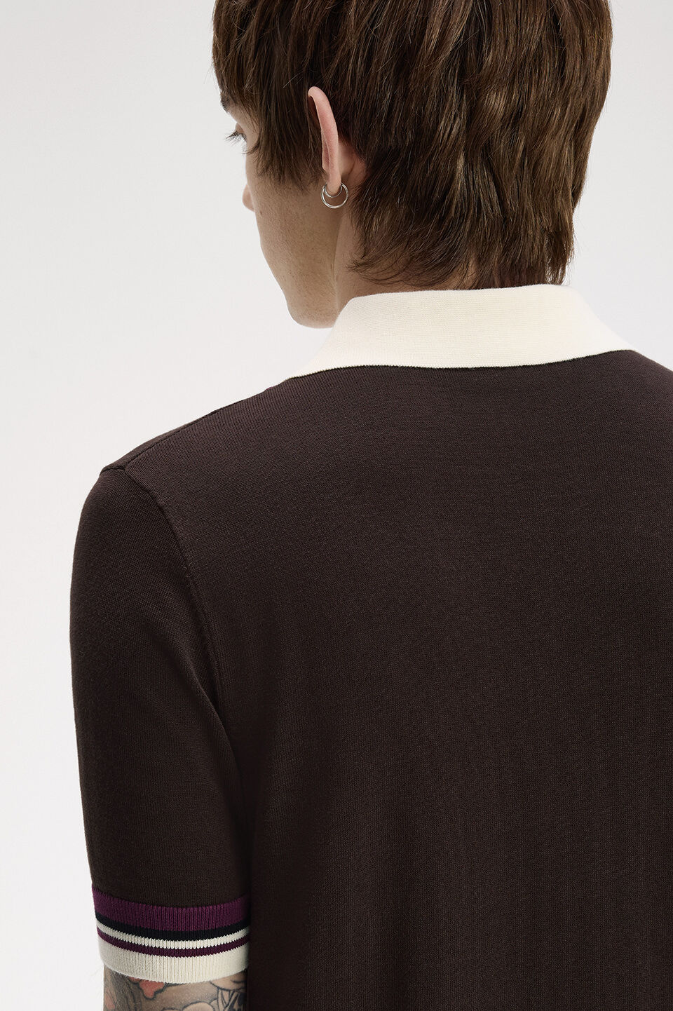 FRED PERRY 「Tipped Open Neck Knitted Shirt／オープンカラーニットポロシャツ」|ポロシャツ|