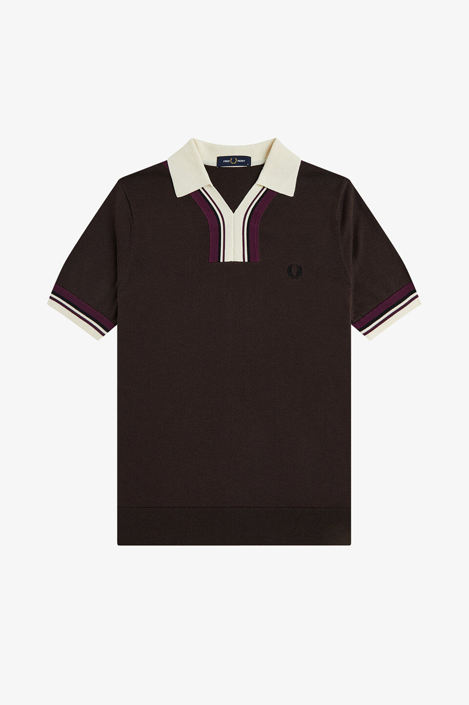 FRED PERRY 「Tipped Open Neck Knitted Shirt／オープンカラーニットポロシャツ」|ポロシャツ|