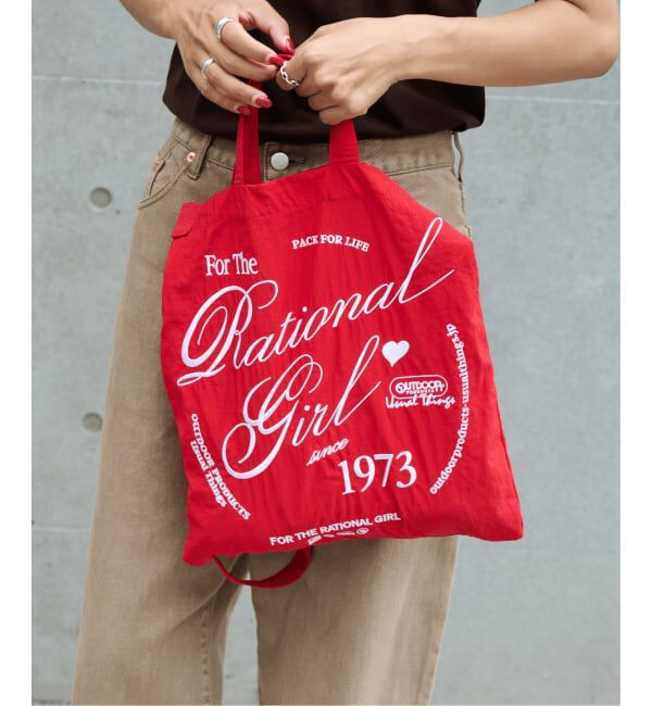 OUTDOOR PRODUCTS Usual Things「新色追加　Rational Girl ナイロン2WAYトート」|トートバッグ|レッド