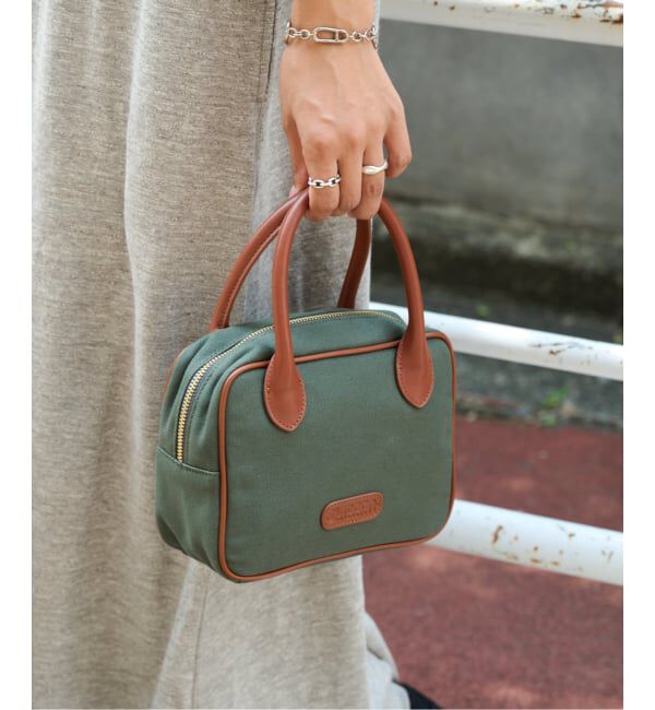 OUTDOOR PRODUCTS Usual Things「CANVAS LEATHER CUBE BAG」|ハンドバッグ|カーキ