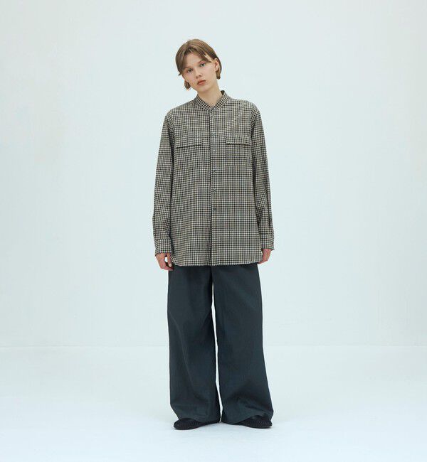 GALERIE VIE「ピースダイコットンギャバジン タックワイドパンツ」|その他|