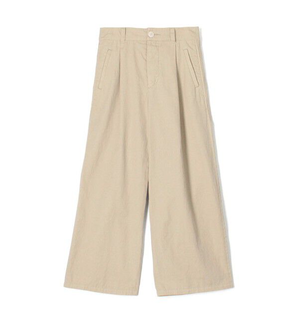 GALERIE VIE「ピースダイコットンギャバジン タックワイドパンツ」|その他|43 ベージュ