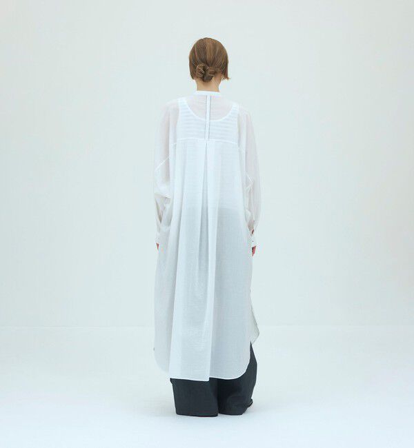 GALERIE VIE「インドコットン バンドカラーシャツワンピース」|ワンピース|