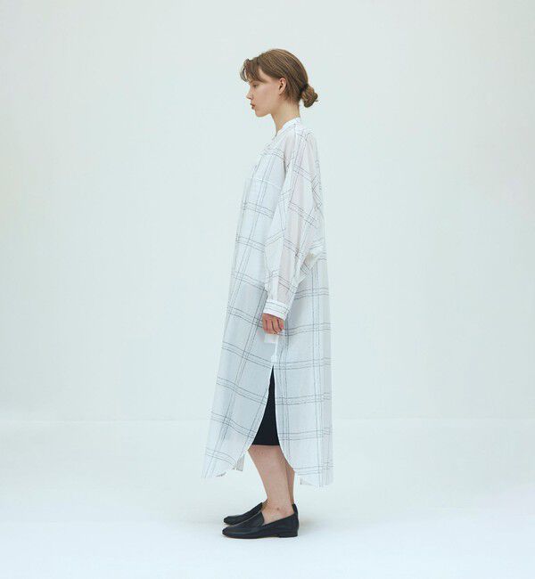 GALERIE VIE「インドコットンプリント バンドカラーシャツワンピース」|ワンピース|