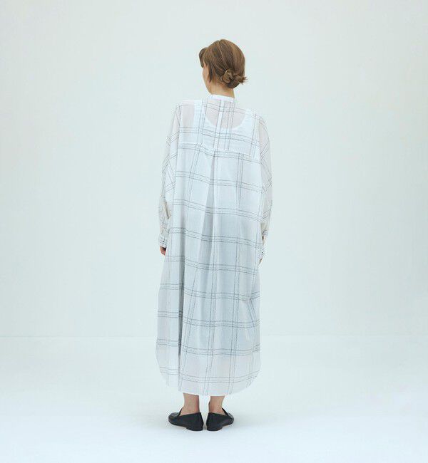 GALERIE VIE「インドコットンプリント バンドカラーシャツワンピース」|ワンピース|