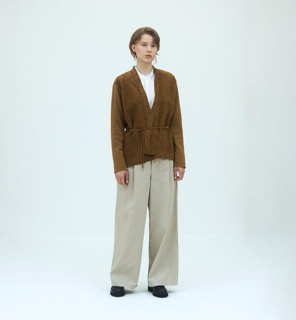 GALERIE VIE「ゴートスエードニットコンビ ガウンカーディガン」|その他|