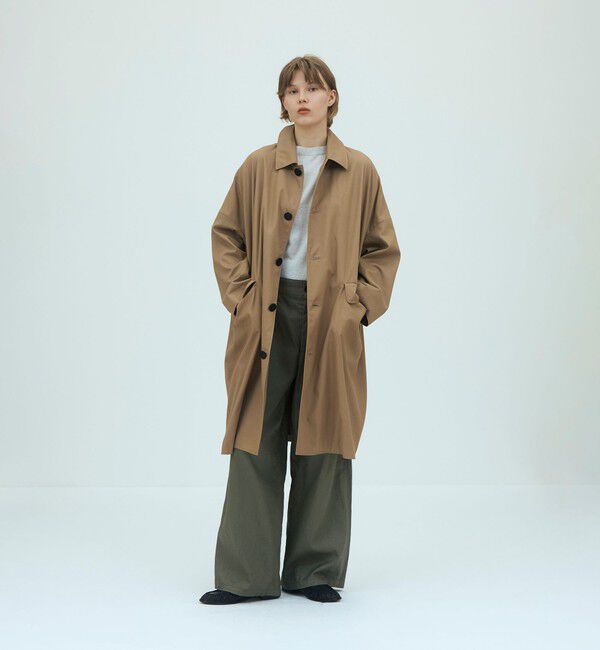 GALERIE VIE「パウダーコットンギャバジン バルカラーコート」|ステンカラーコート|