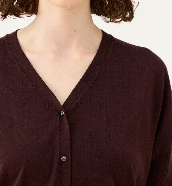 Ballsey「シルケットウール Vネックカーディガン」|カーディガン|