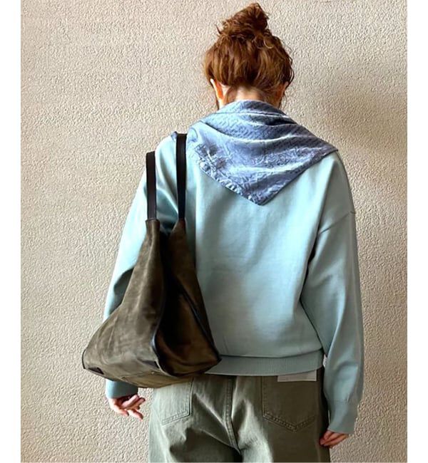 journal standard luxe「ハイツイストテンジク クルーネックプルオーバー」|ニット・セーター|ブルー