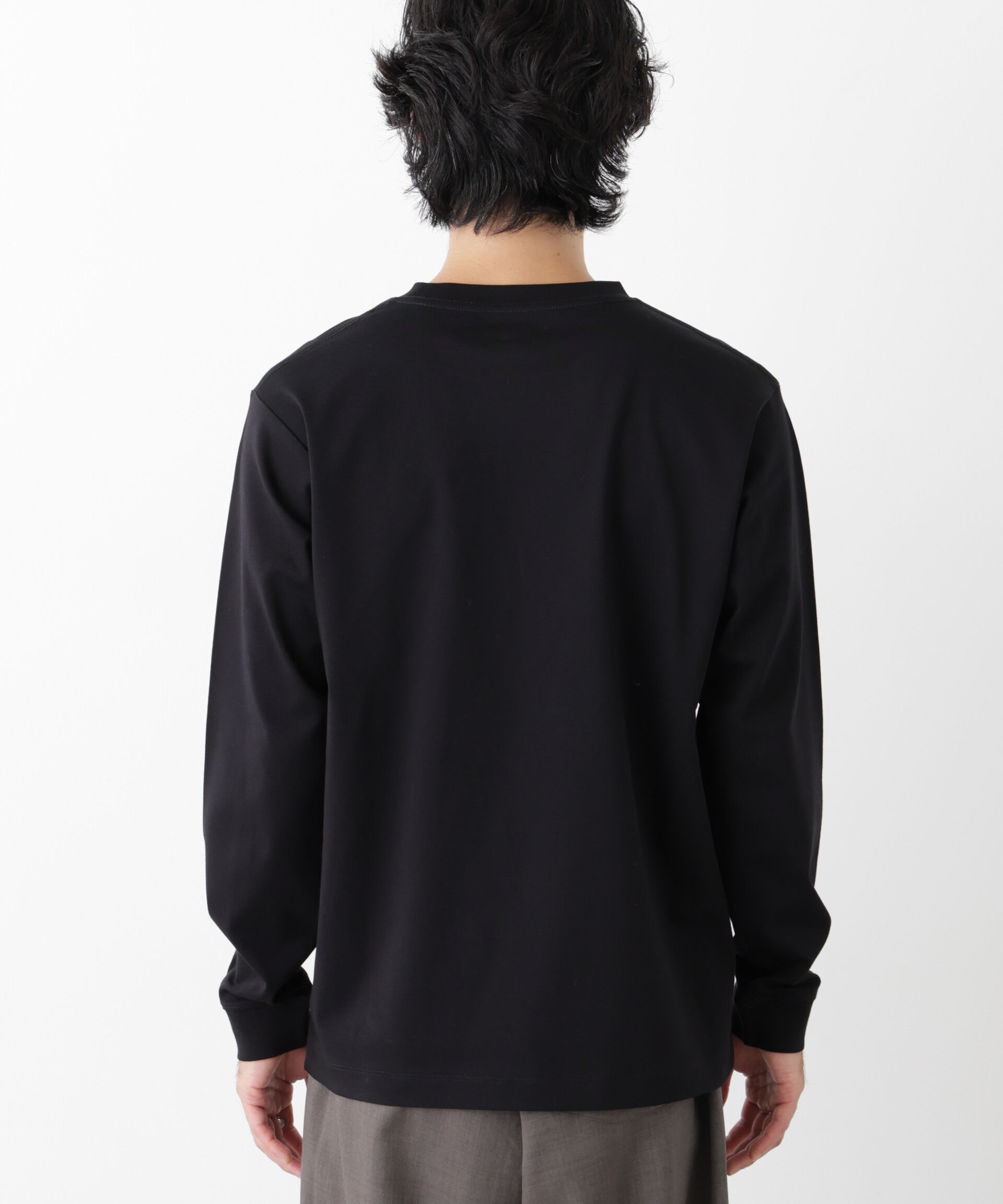 NANO universe「アンチスメルクルーネックTシャツ 長袖」|Tシャツ・カットソー|