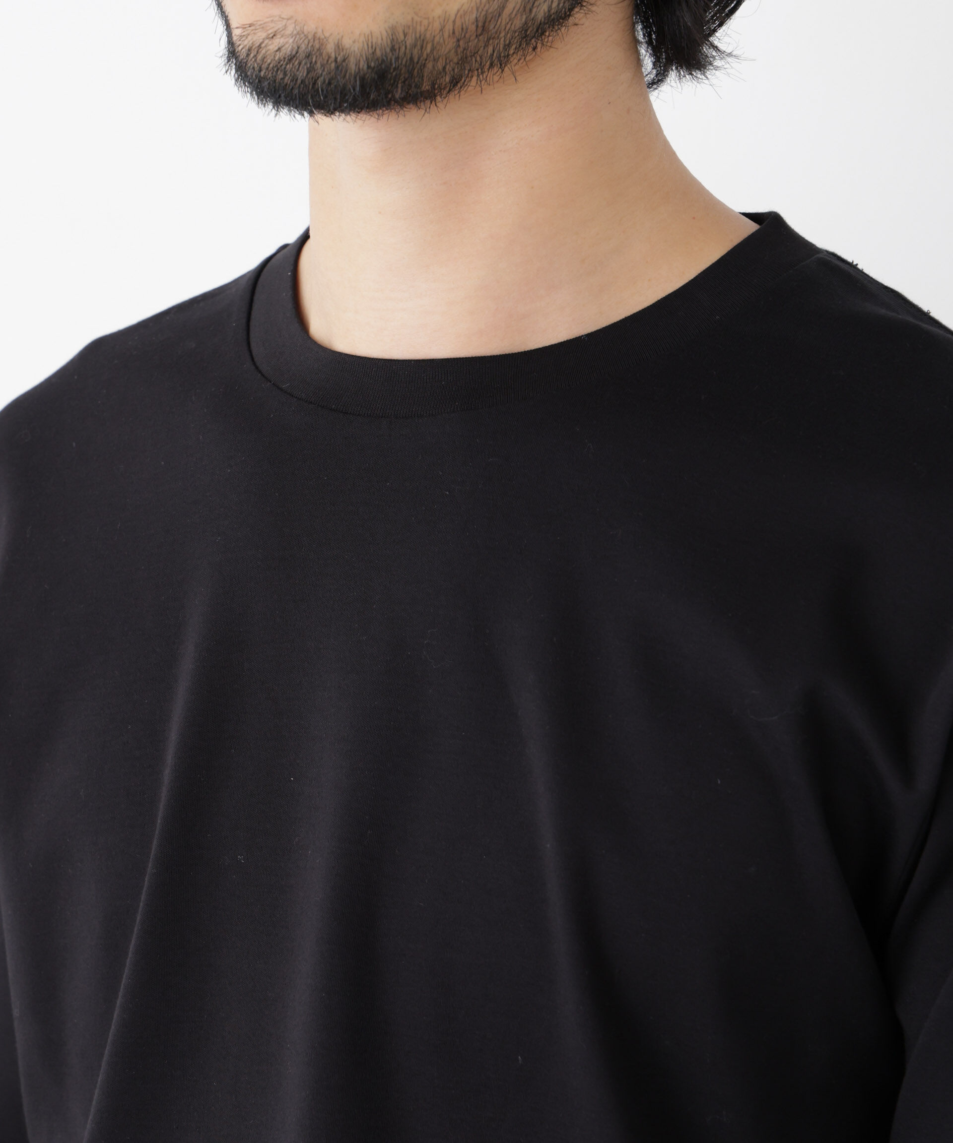 NANO universe「アンチスメルクルーネックTシャツ 長袖」|Tシャツ・カットソー|