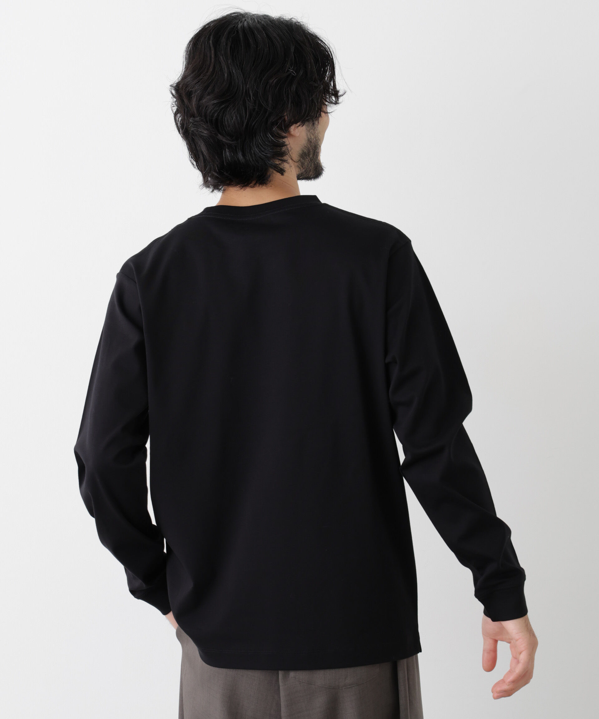 NANO universe「アンチスメルクルーネックTシャツ 長袖」|Tシャツ・カットソー|