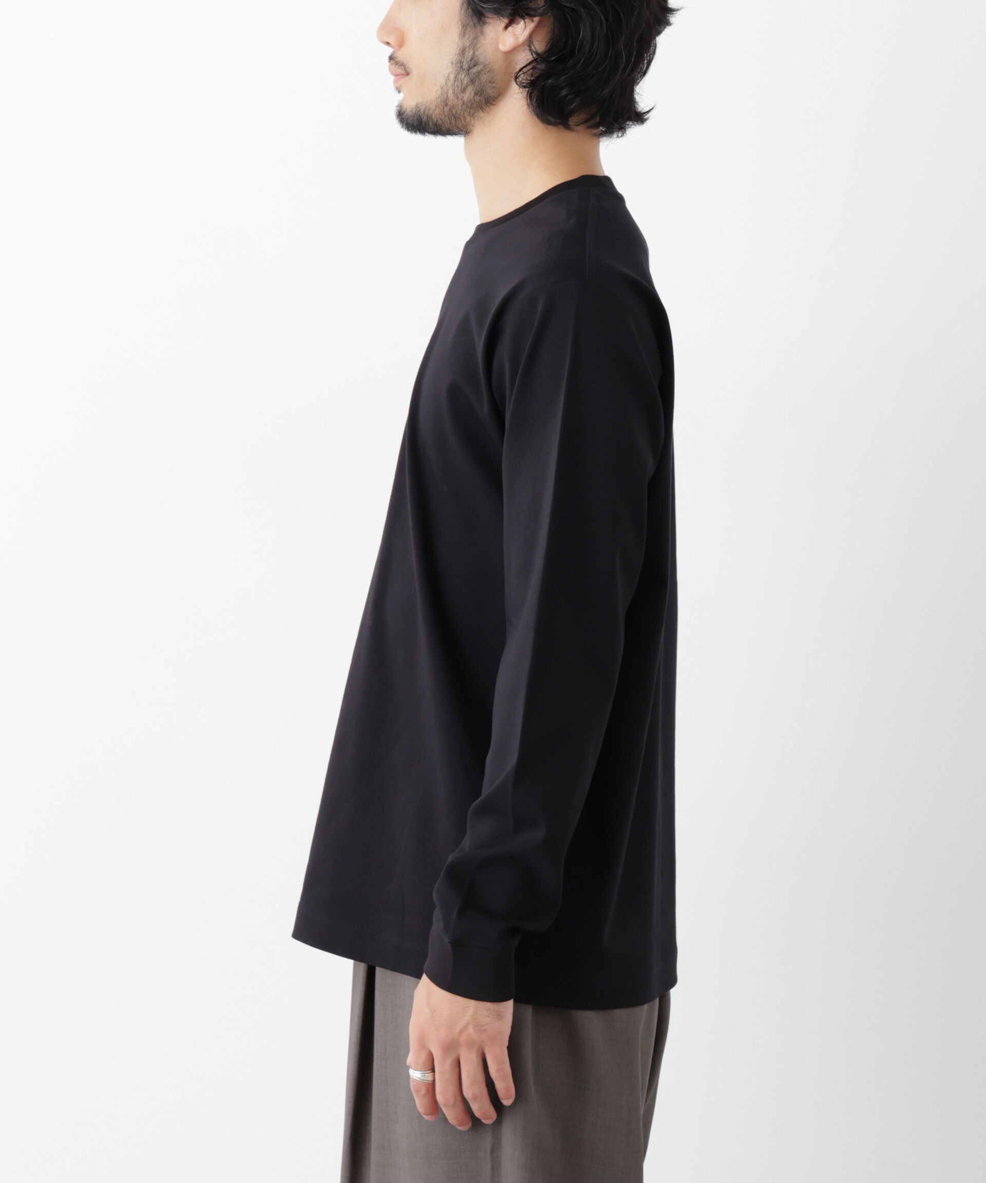 NANO universe「アンチスメルクルーネックTシャツ 長袖」|Tシャツ・カットソー|