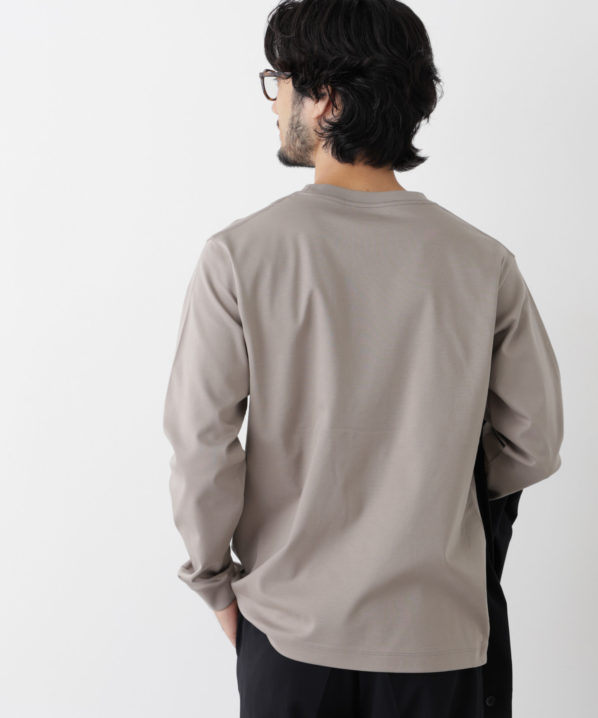 NANO universe「アンチスメルクルーネックTシャツ 長袖」|Tシャツ・カットソー|