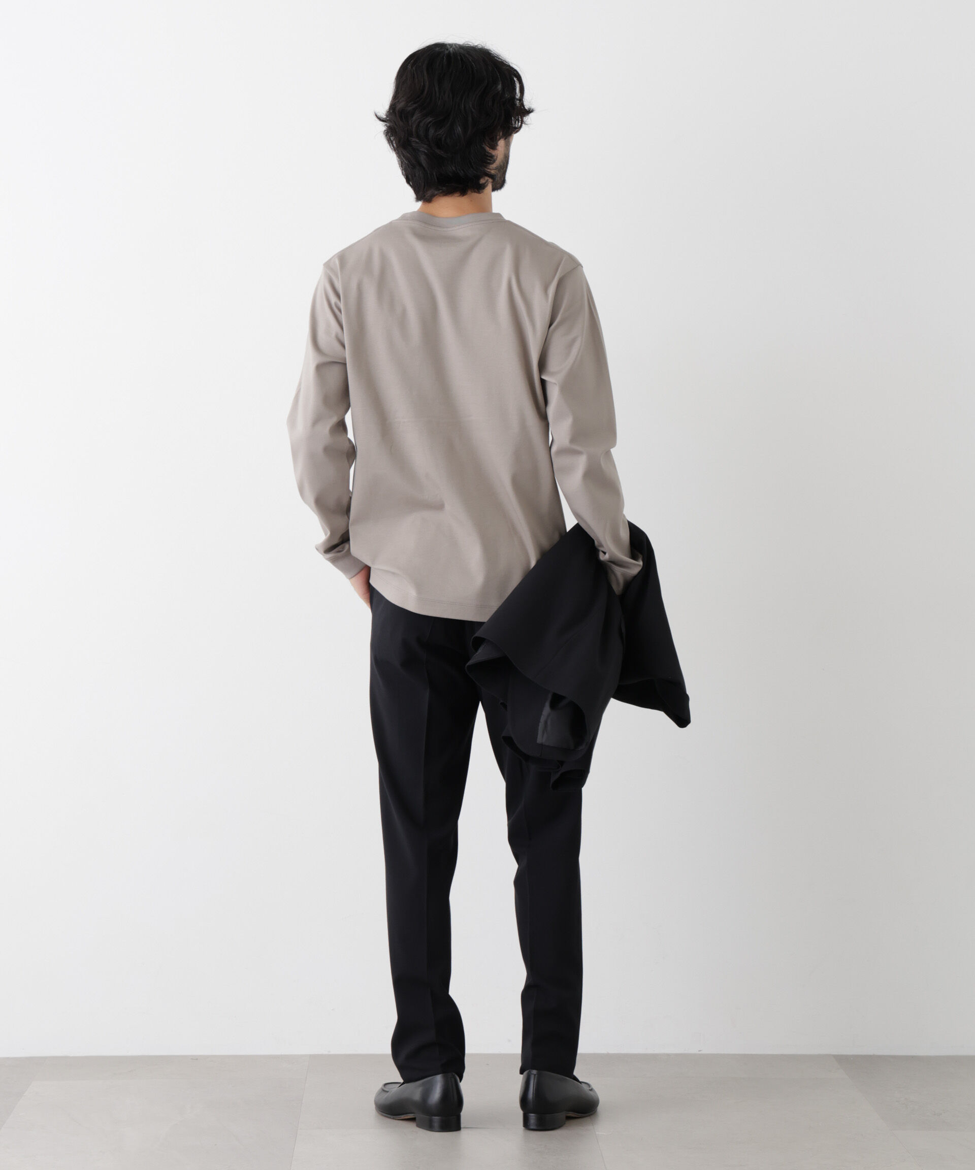 NANO universe「アンチスメルクルーネックTシャツ 長袖」|Tシャツ・カットソー|