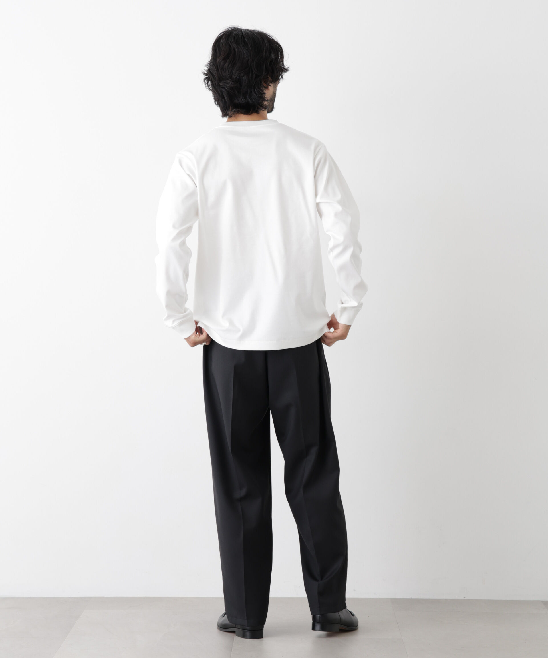 NANO universe「アンチスメルクルーネックTシャツ 長袖」|Tシャツ・カットソー|