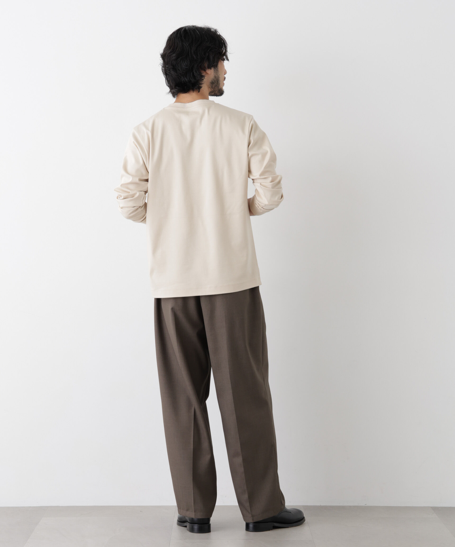 NANO universe「アンチスメルクルーネックTシャツ 長袖」|Tシャツ・カットソー|