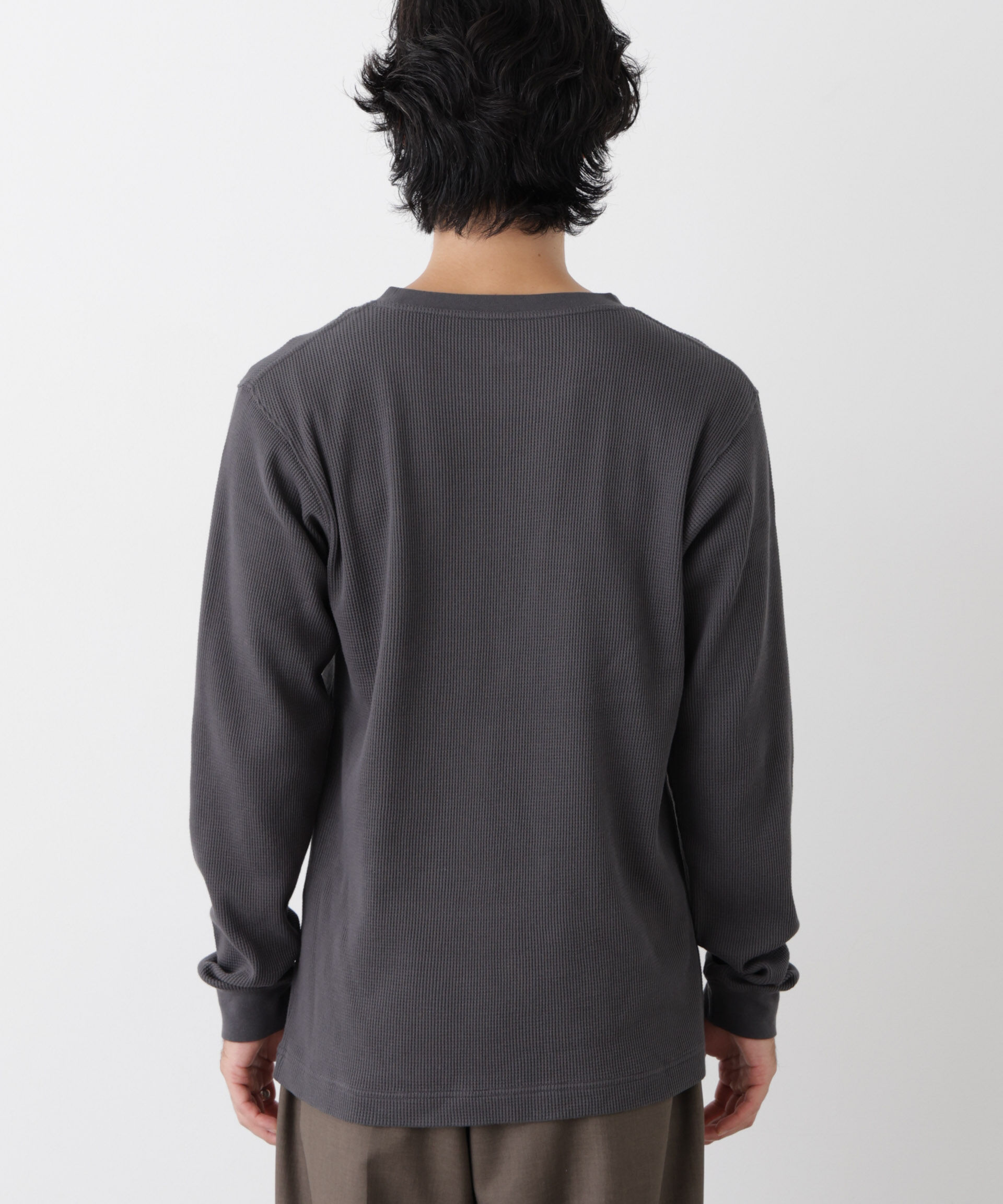 NANO universe「アンチスメルワッフル Tシャツ 長袖」|Tシャツ・カットソー|