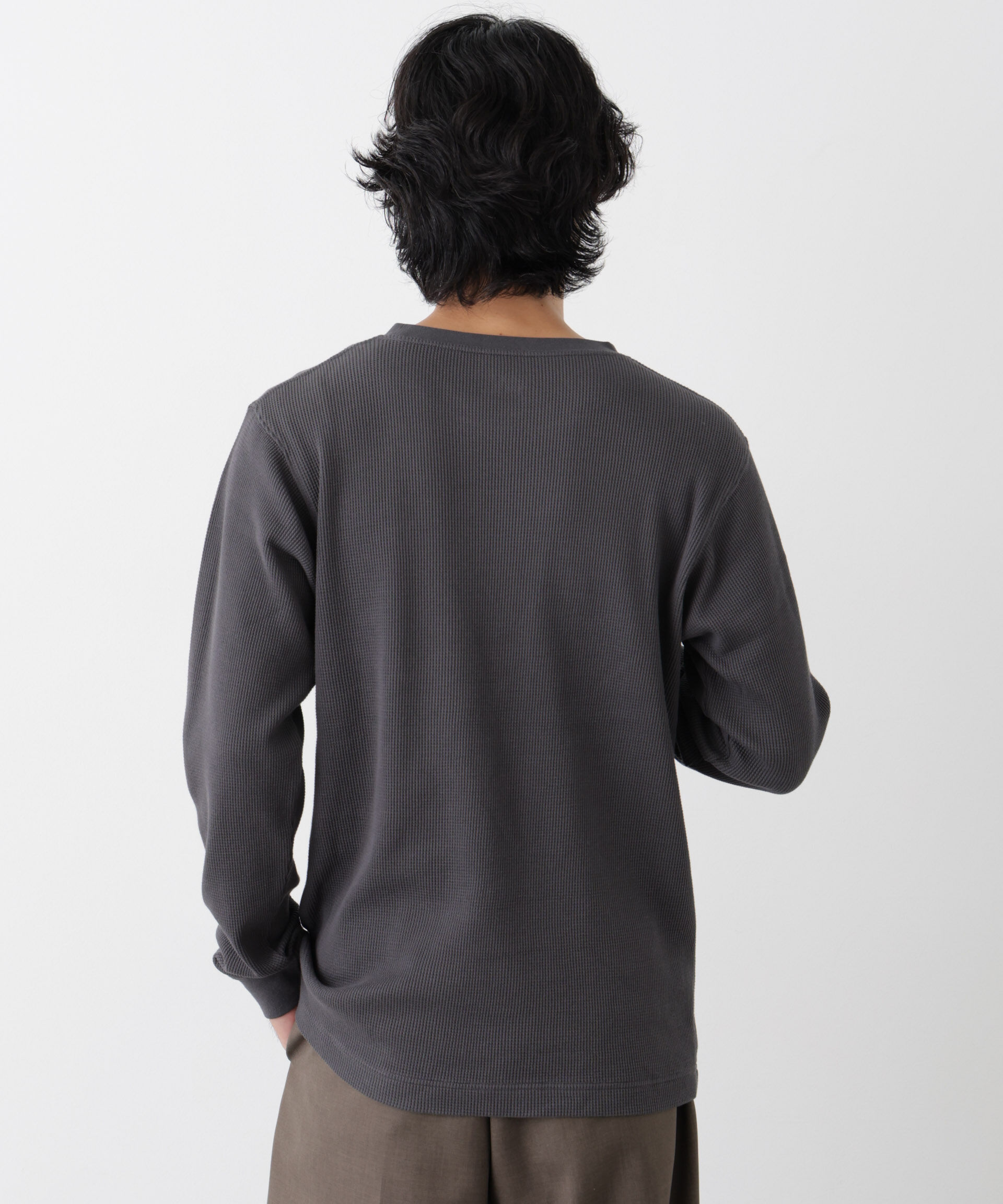 NANO universe「アンチスメルワッフル Tシャツ 長袖」|Tシャツ・カットソー|