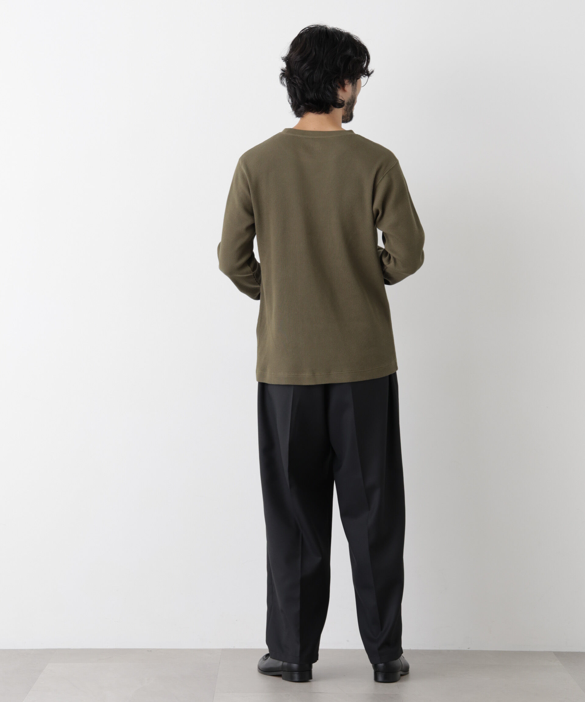 NANO universe「アンチスメルワッフル Tシャツ 長袖」|Tシャツ・カットソー|