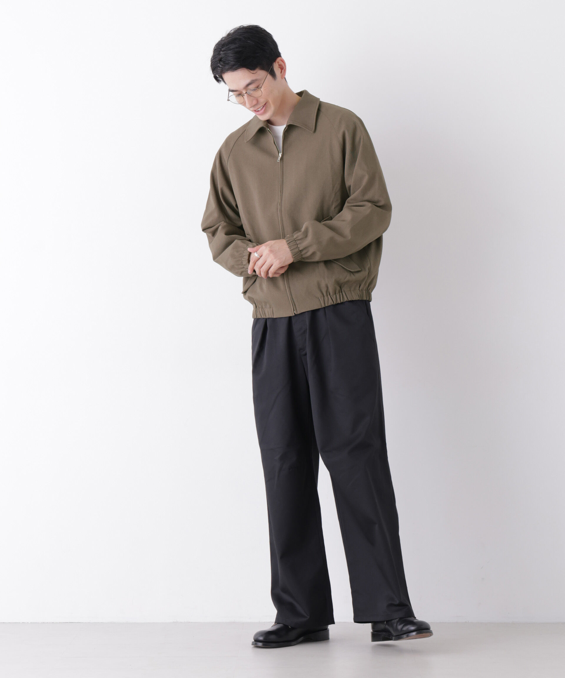 NANO universe「テクノギャバZIPブルゾン(セットアップ可)」|ブルゾン・スタジャン|
