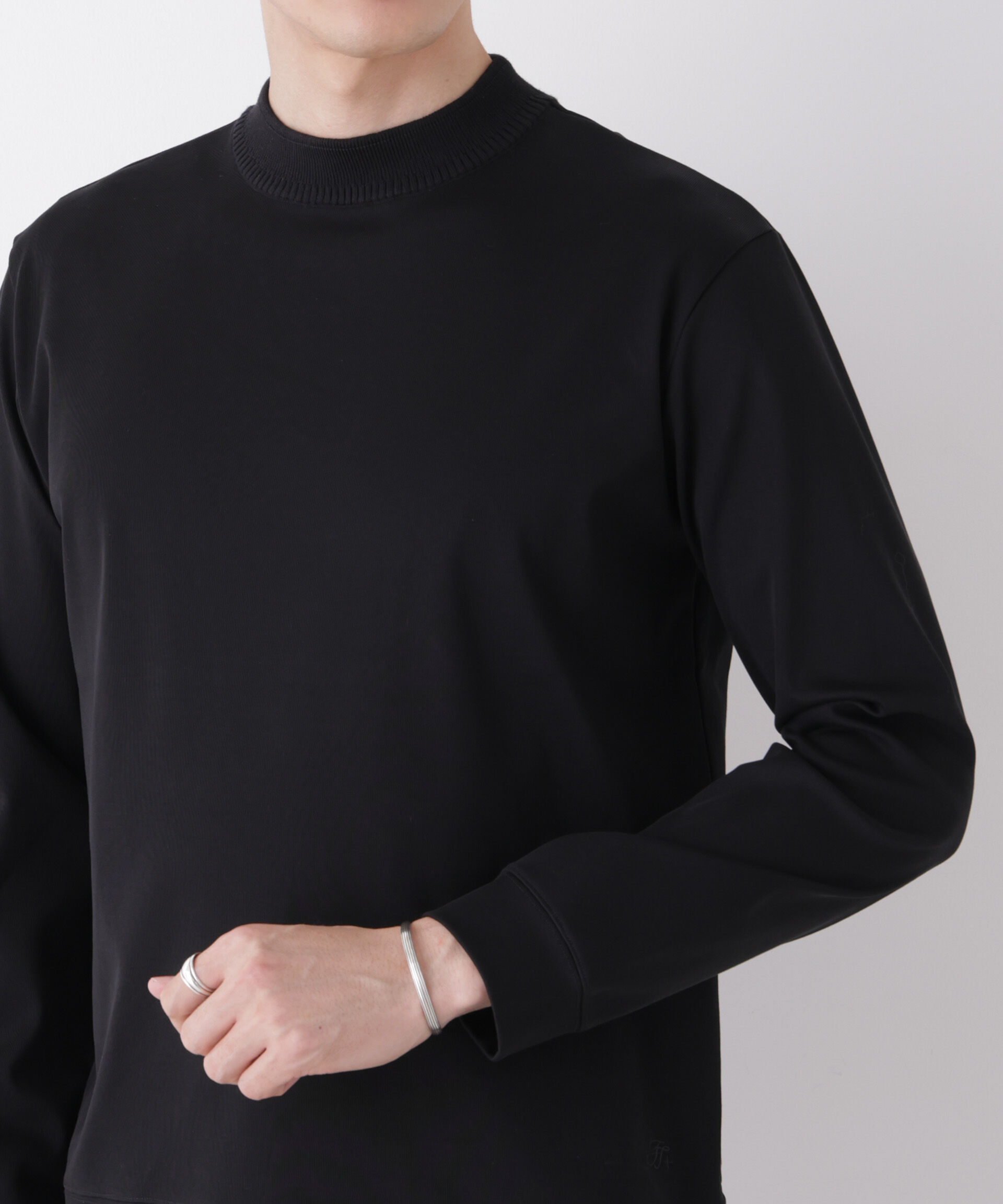 NANO universe「「FORMAL JERSEY」Plus デザインモックネック」|Tシャツ・カットソー|
