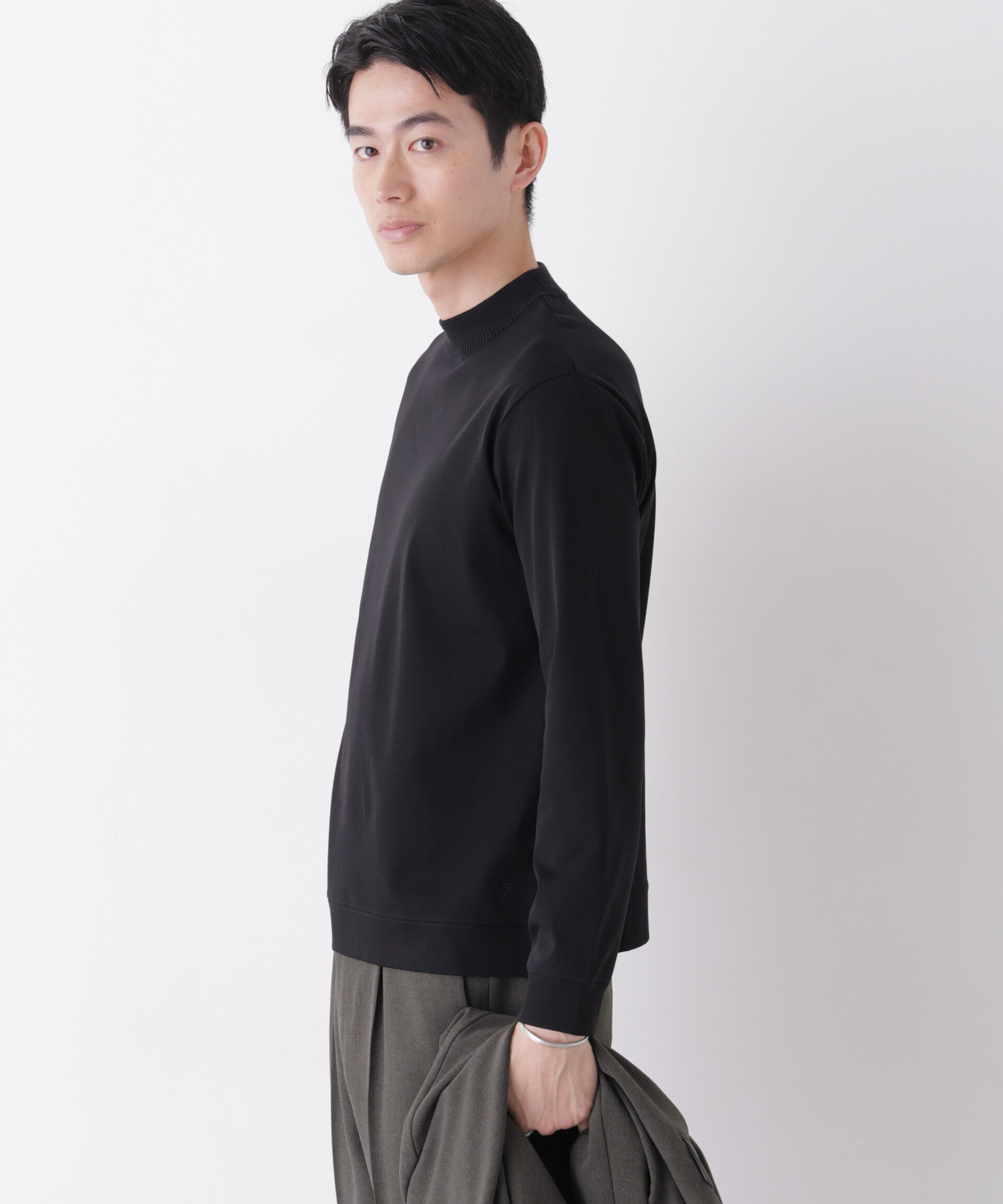 NANO universe「「FORMAL JERSEY」Plus デザインモックネック」|Tシャツ・カットソー|