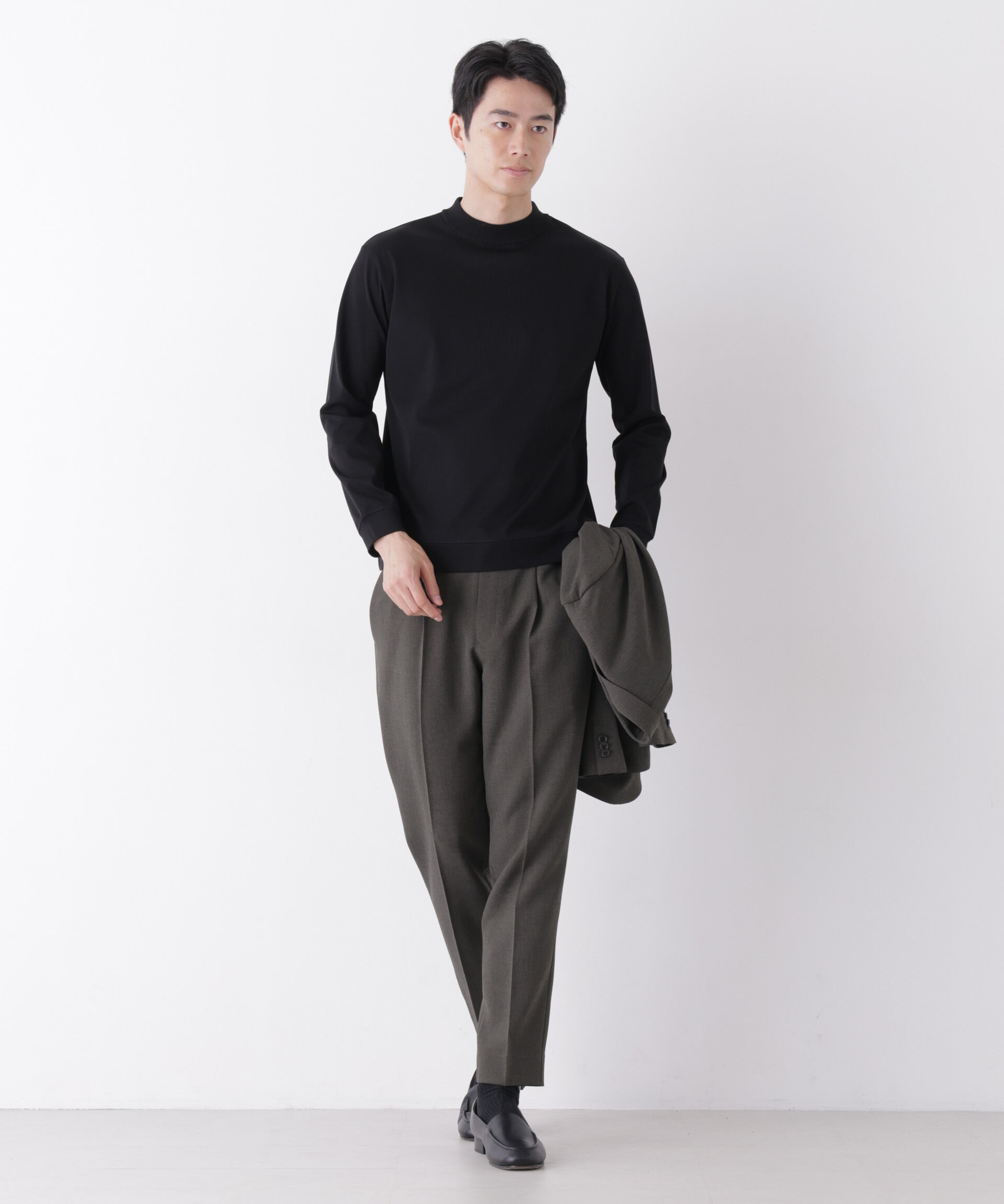 NANO universe「「FORMAL JERSEY」Plus デザインモックネック」|Tシャツ・カットソー|