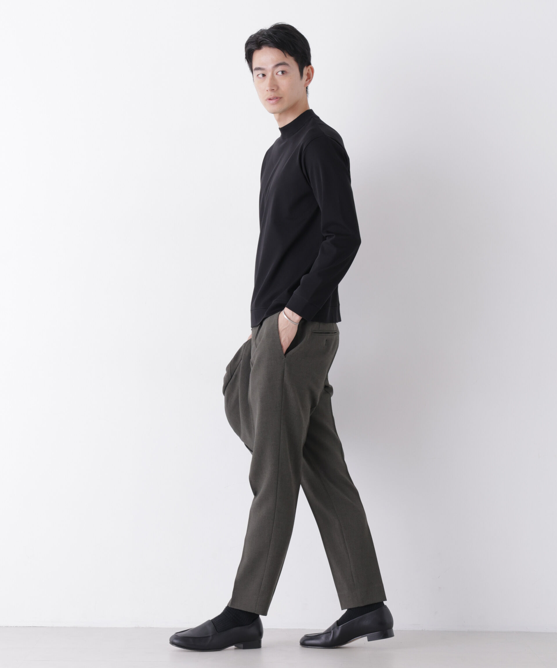 NANO universe「「FORMAL JERSEY」Plus デザインモックネック」|Tシャツ・カットソー|