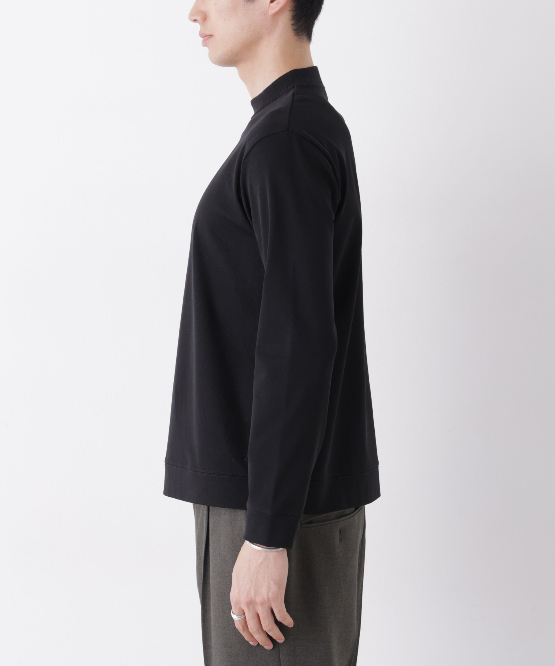 NANO universe「「FORMAL JERSEY」Plus デザインモックネック」|Tシャツ・カットソー|