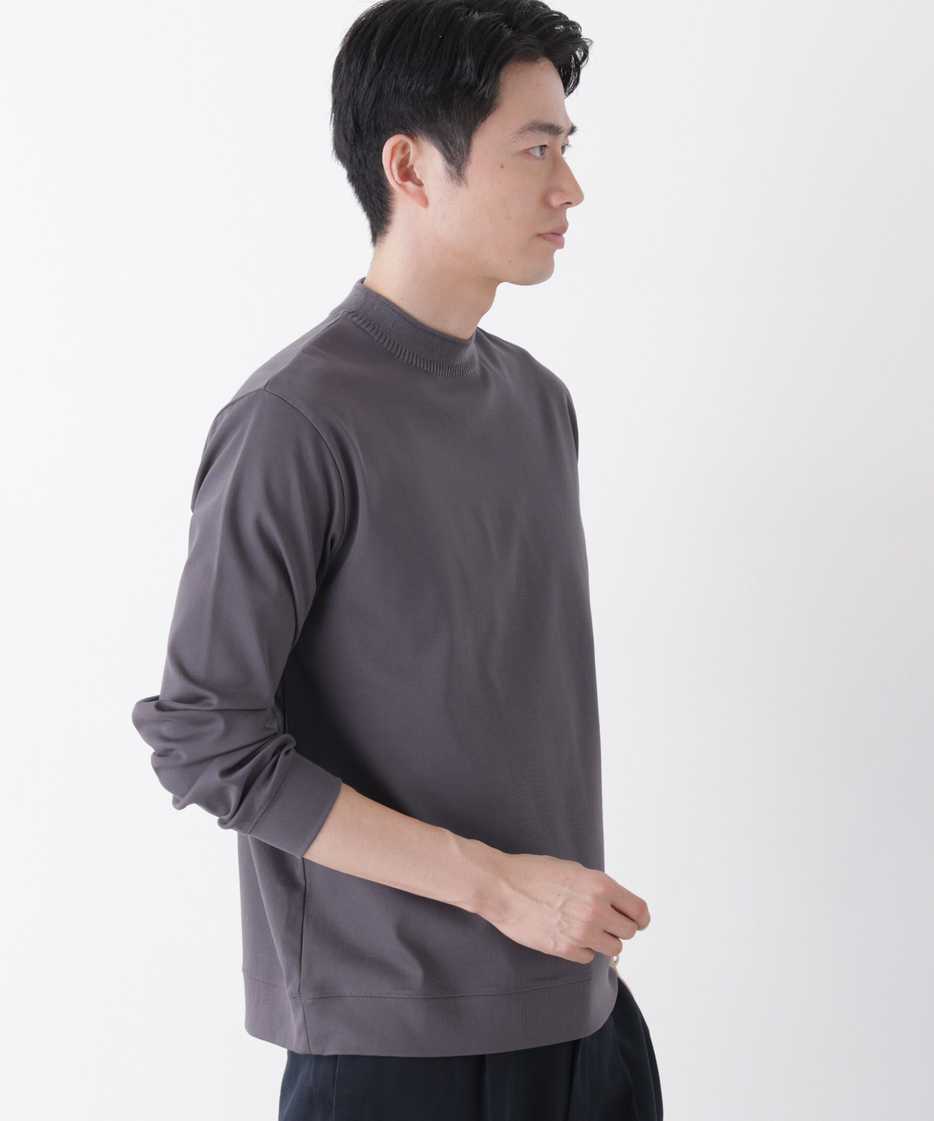 NANO universe「「FORMAL JERSEY」Plus デザインモックネック」|Tシャツ・カットソー|