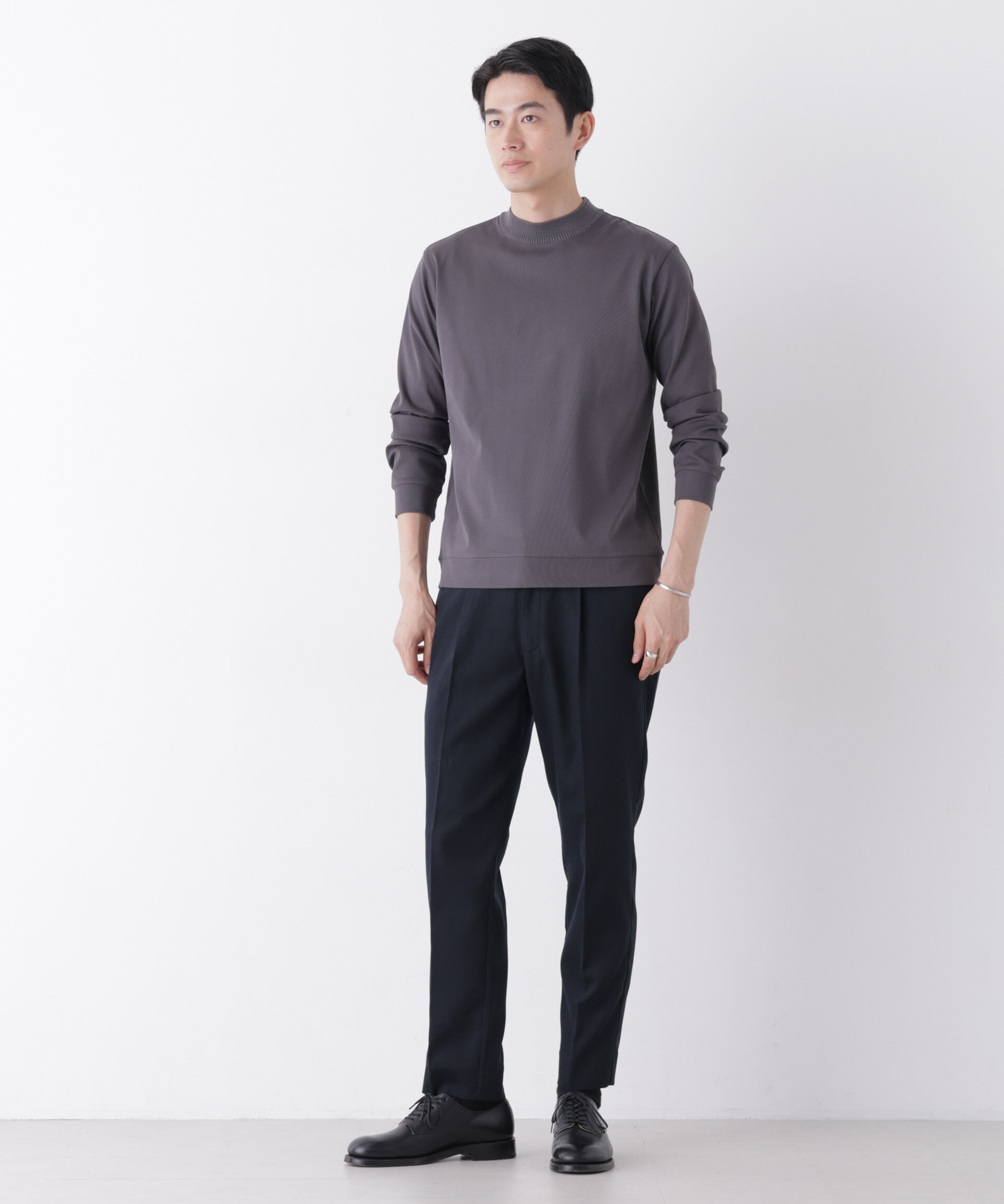 NANO universe「「FORMAL JERSEY」Plus デザインモックネック」|Tシャツ・カットソー|