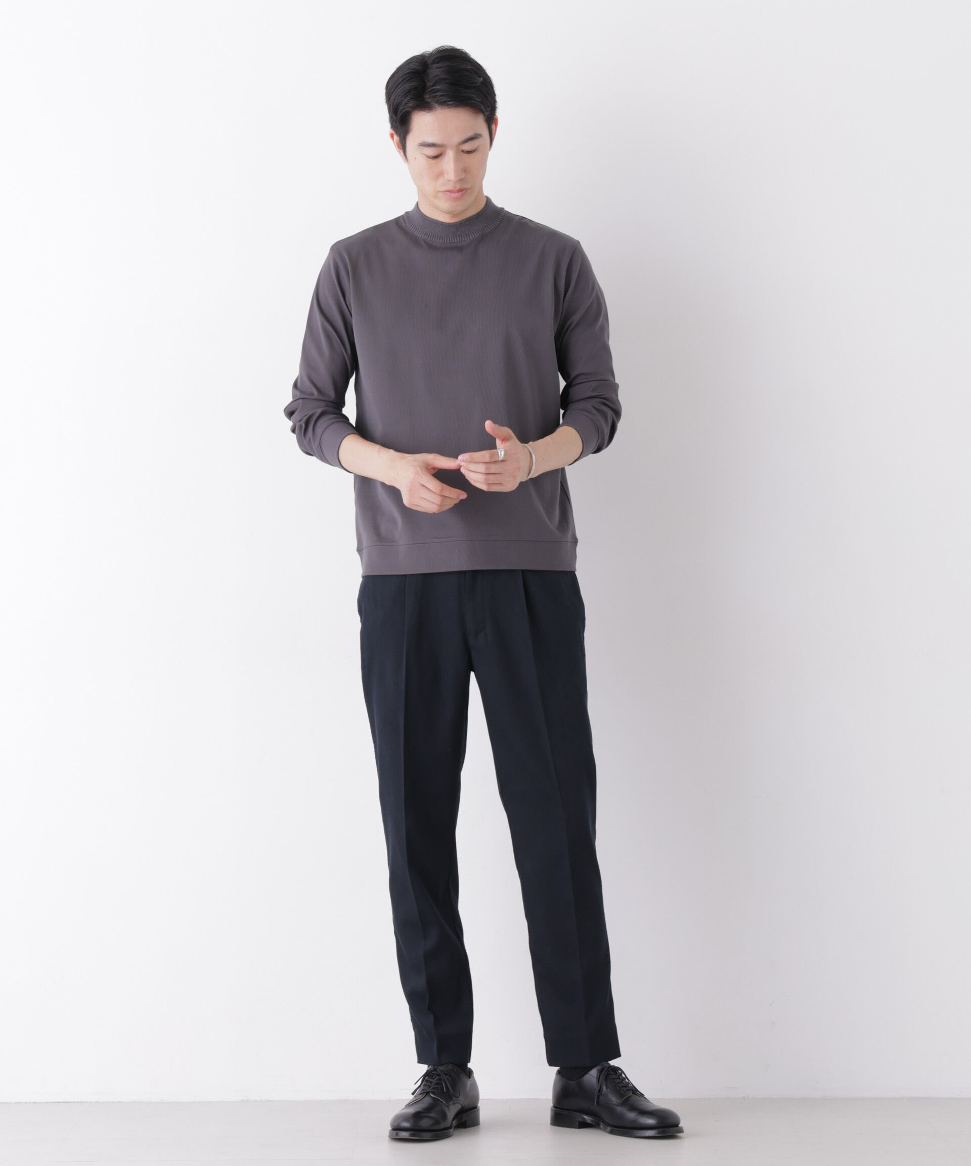 NANO universe「「FORMAL JERSEY」Plus デザインモックネック」|Tシャツ・カットソー|