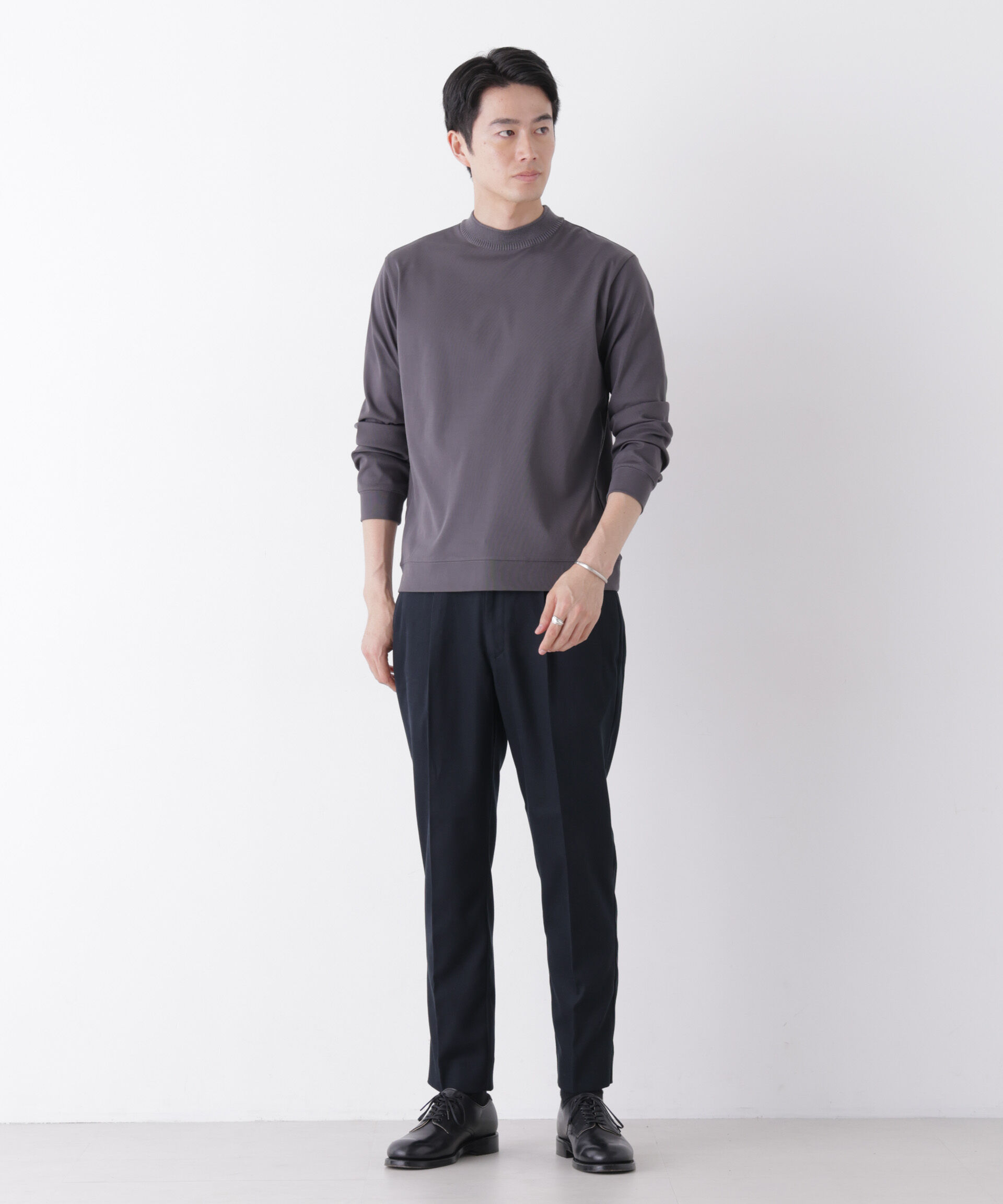 NANO universe「「FORMAL JERSEY」Plus デザインモックネック」|Tシャツ・カットソー|