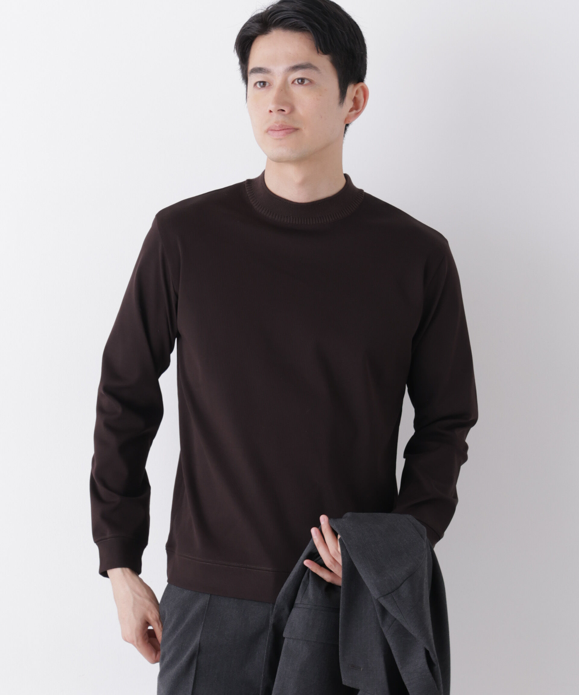 NANO universe「「FORMAL JERSEY」Plus デザインモックネック」|Tシャツ・カットソー|