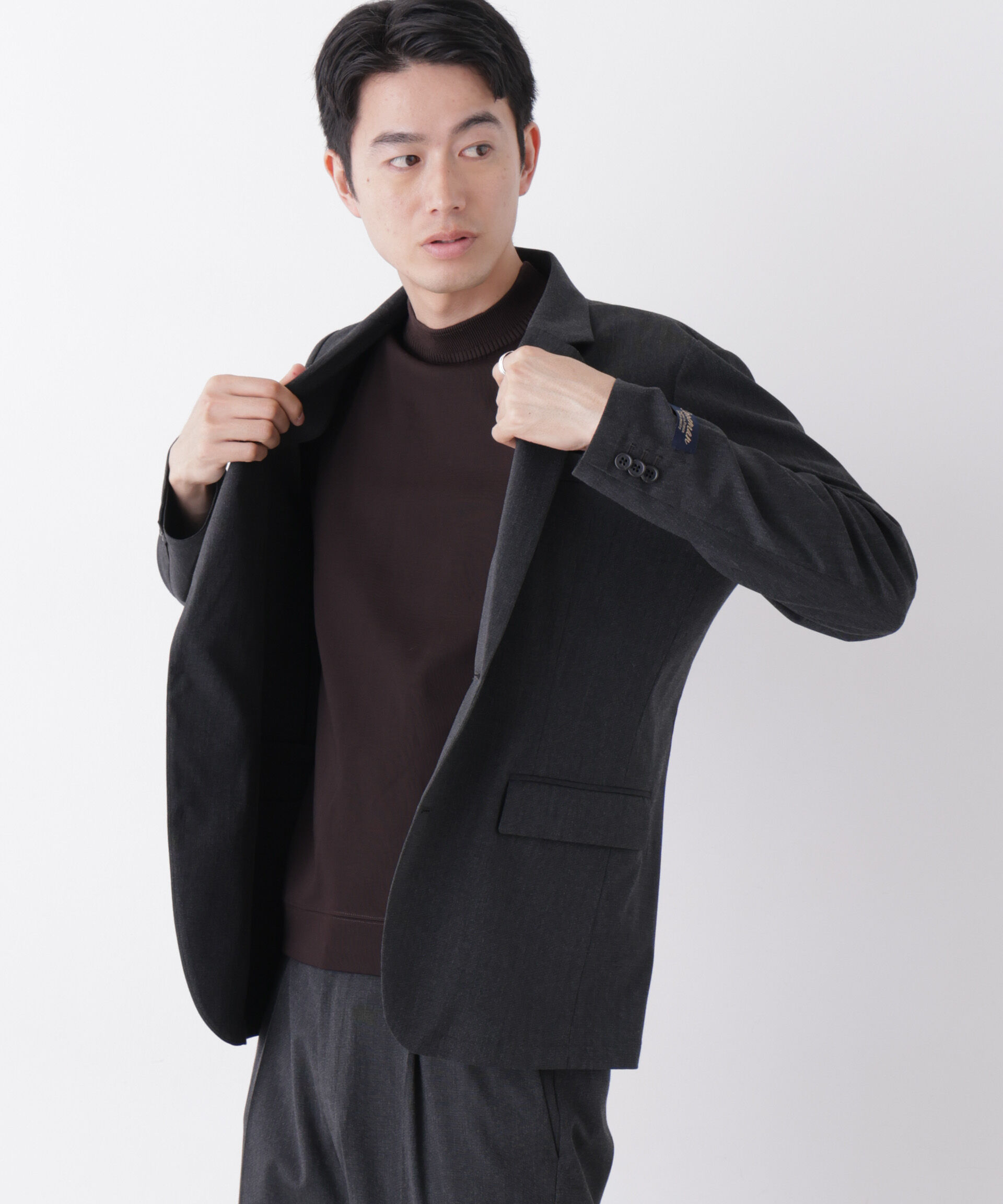 NANO universe「「FORMAL JERSEY」Plus デザインモックネック」|Tシャツ・カットソー|
