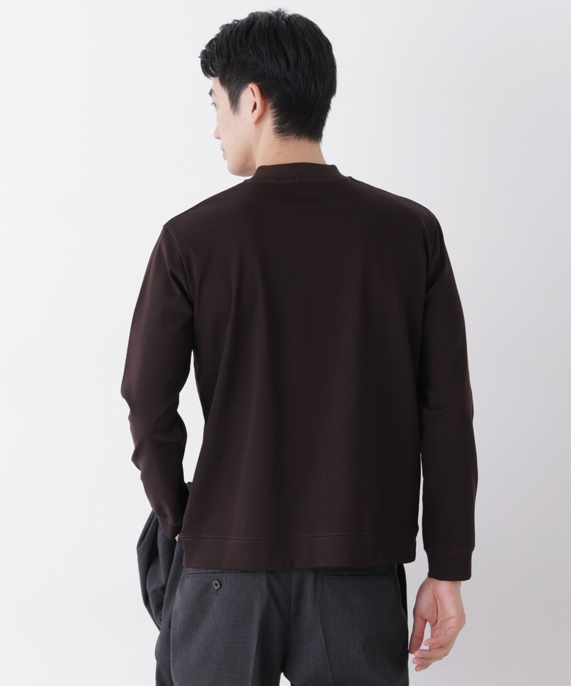 NANO universe「「FORMAL JERSEY」Plus デザインモックネック」|Tシャツ・カットソー|