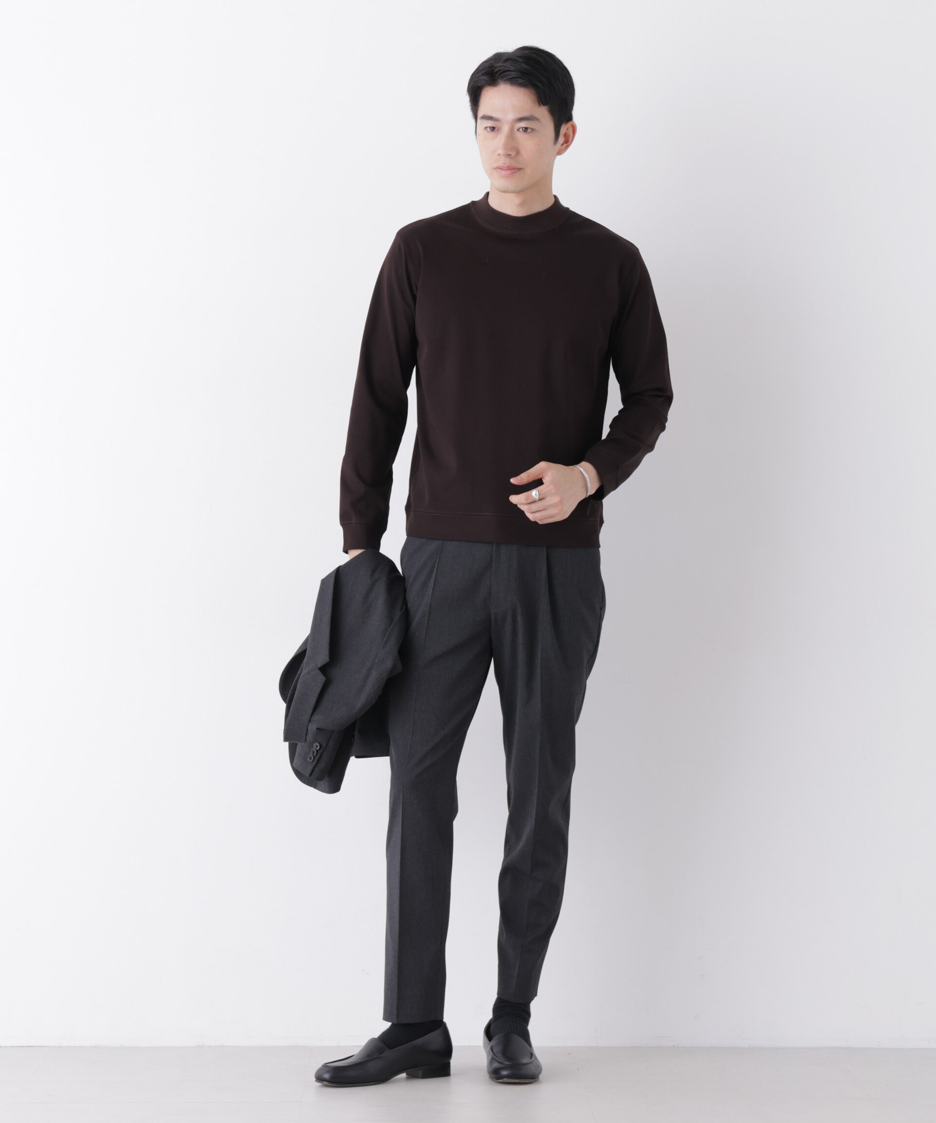NANO universe「「FORMAL JERSEY」Plus デザインモックネック」|Tシャツ・カットソー|