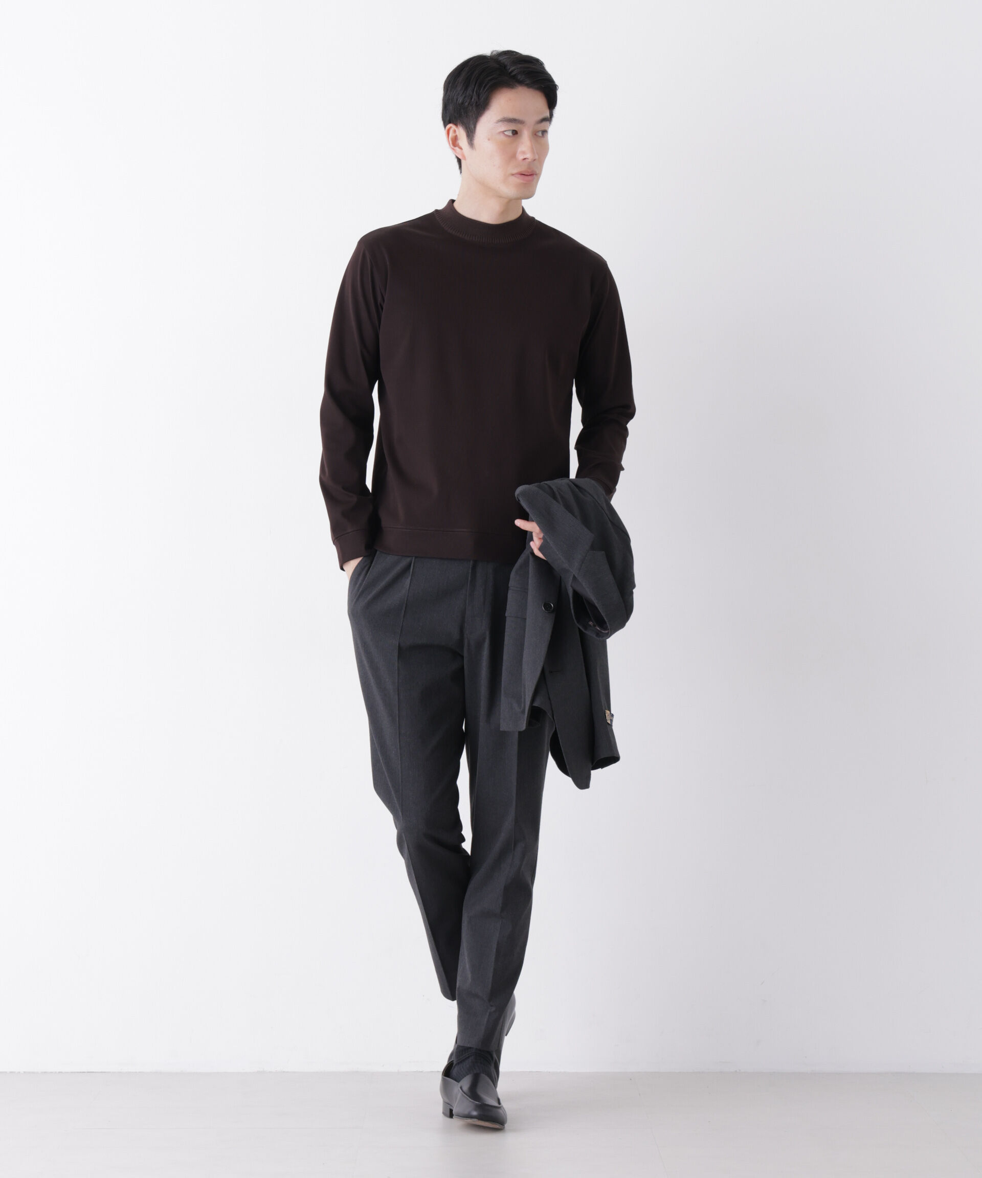 NANO universe「「FORMAL JERSEY」Plus デザインモックネック」|Tシャツ・カットソー|