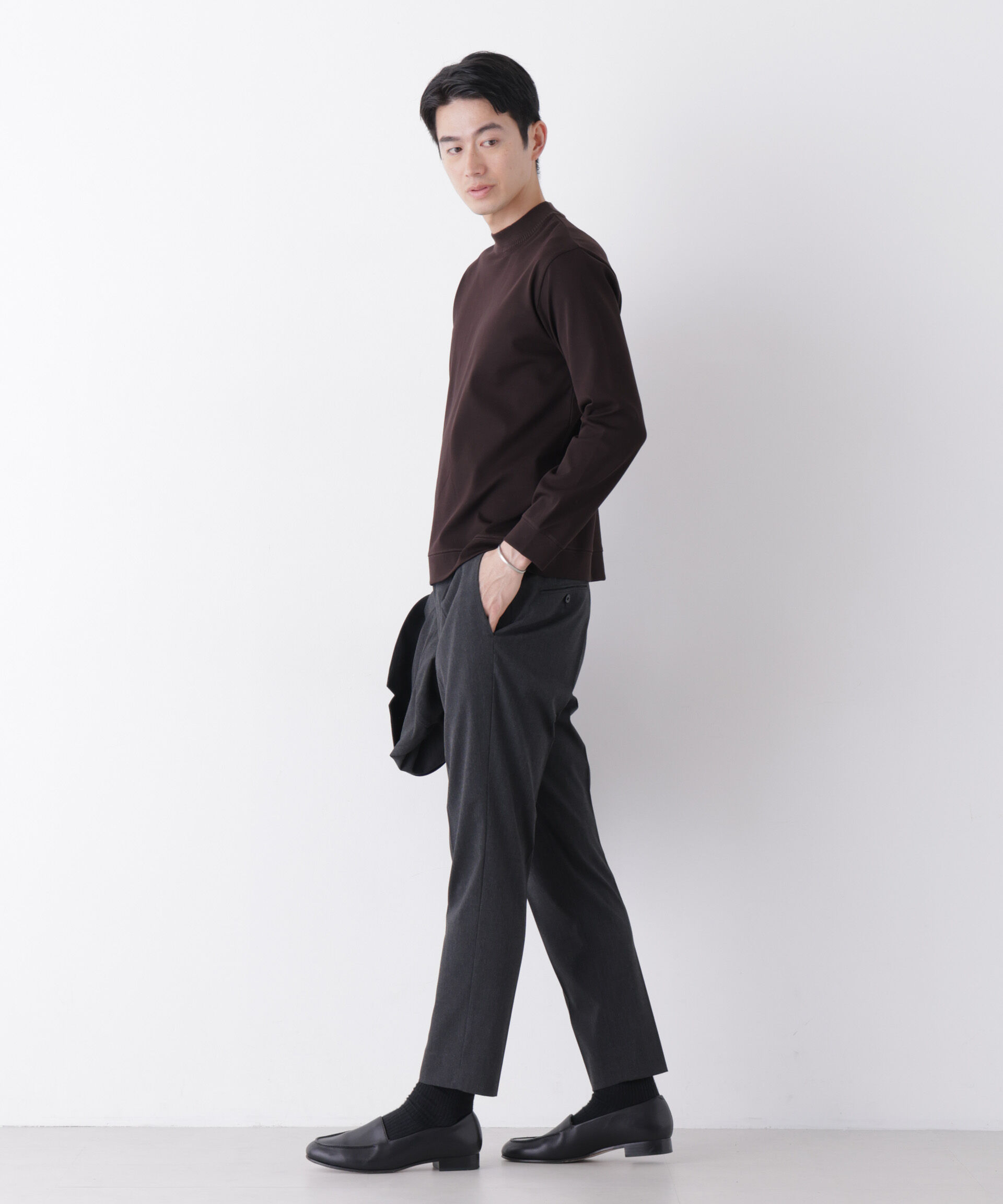 NANO universe「「FORMAL JERSEY」Plus デザインモックネック」|Tシャツ・カットソー|